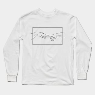 Michelangelo Creation Hands Aesthetic Long Sleeve T-Shirt